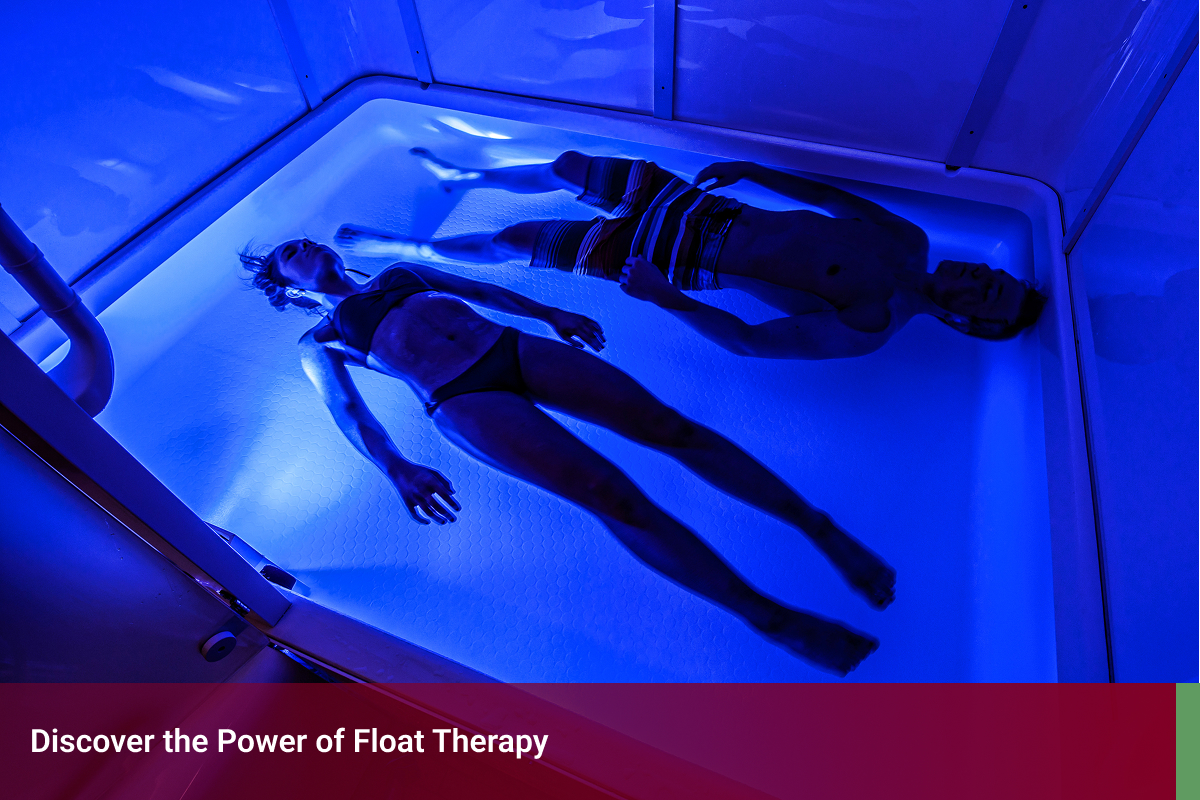 A couple lies side by side in a float therapy chamber. Dr. Pattison is committed to helping you feel your best all year round.